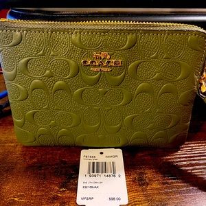 Coach corner zip wristlet